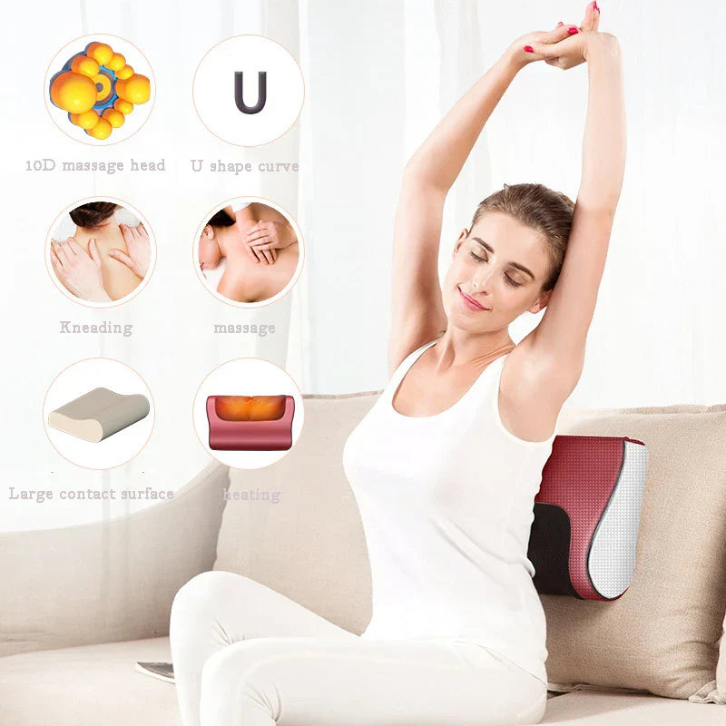SouqNova™ Red Pillow Massager – جهاز تدليك الوسادة الحمراء