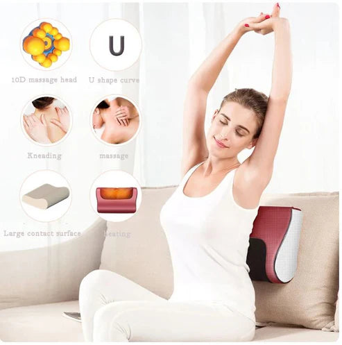 SouqNova™ Red Pillow Massager – جهاز تدليك الوسادة الحمراء